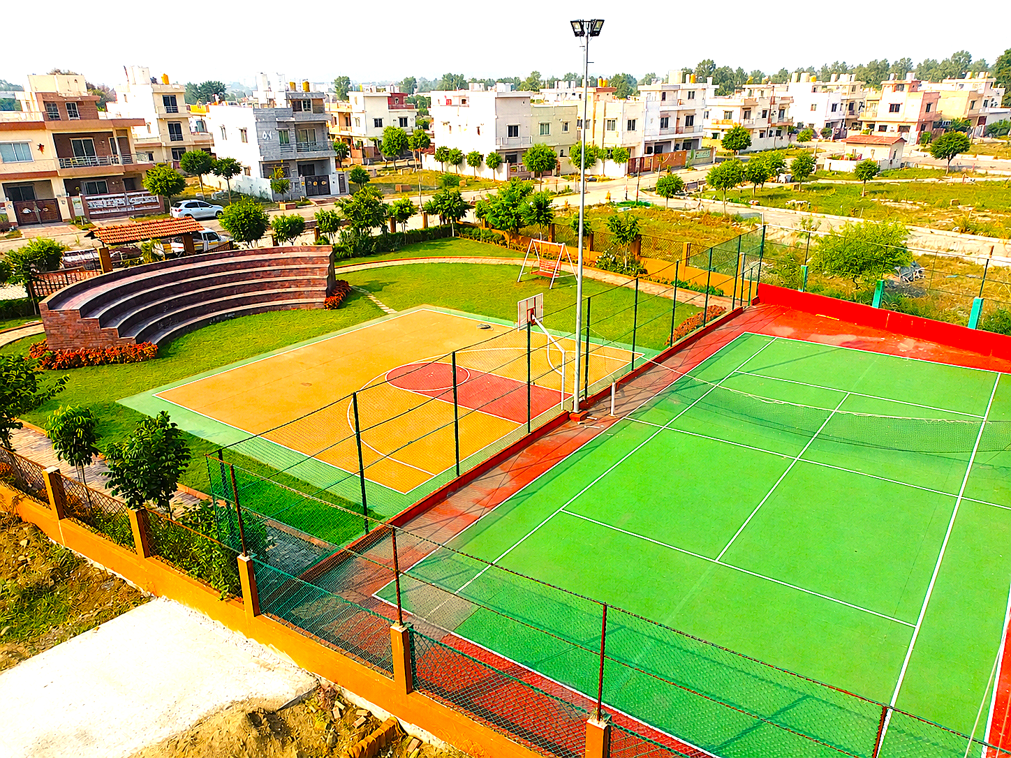Basketball and Tennis Court